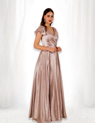 Satin/charmeuse formal or bridesmaids dress with pockets